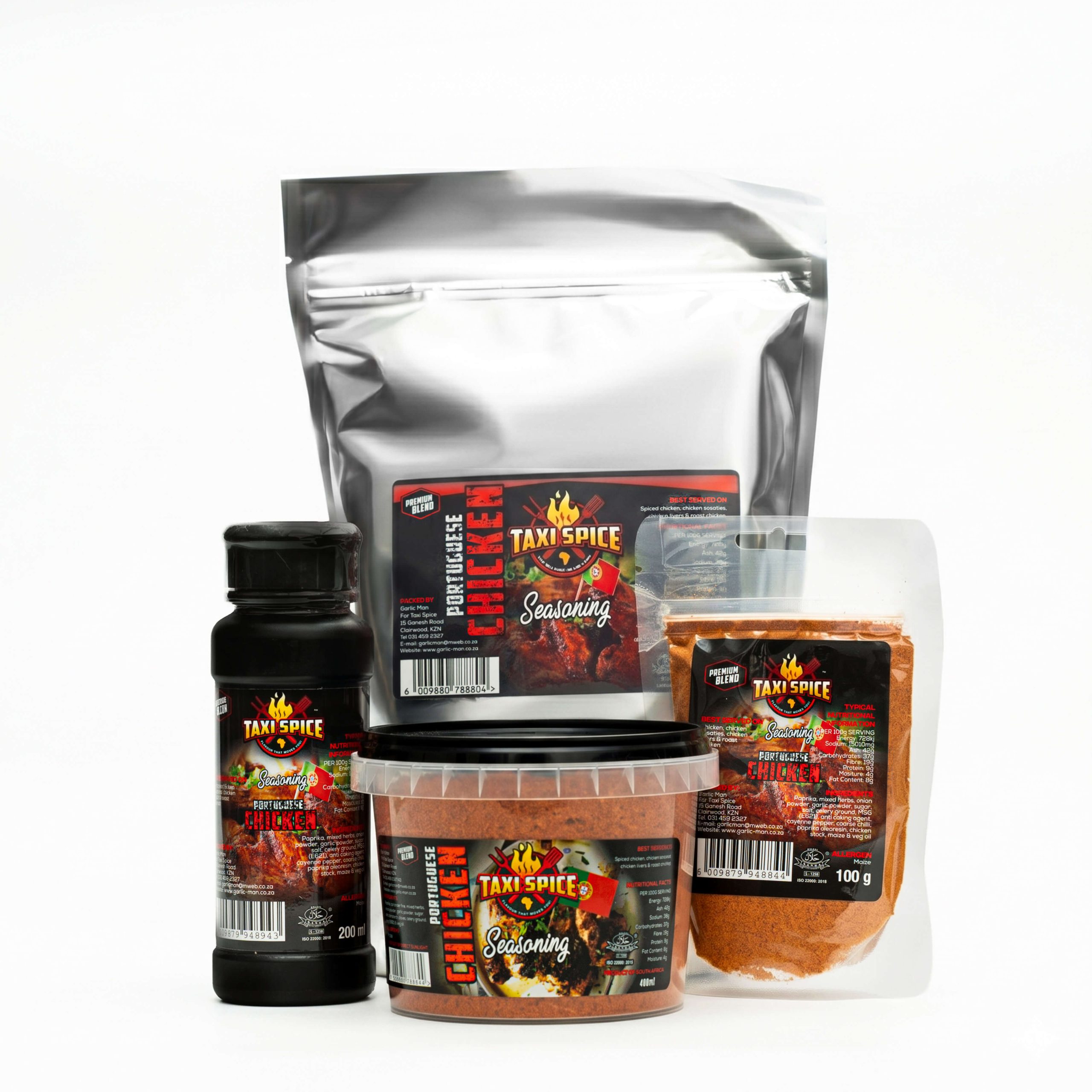 Taxi Spice, Portuguese Chicken Seasoning Range